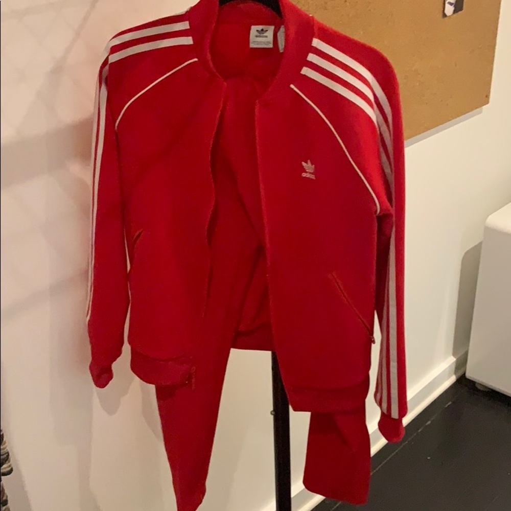 Red Adidas Track Suit
